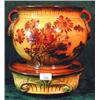 A George Jones Madrasware jardiniere on stand, height 33cm, diameter 26cm....