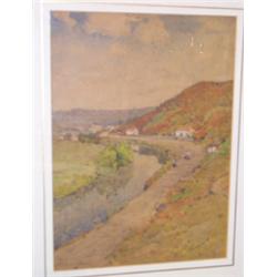 S.J. Lamorna Birch - Watercolour - The Winding Avon, signed, 32cm x 23cm Est.: £250 - £350...