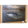 Image 1 : A. Roland Knight - Oil on canvas - River landscape with salmon, signed, 30cm x 45cm Est.: £200 -...