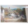 Image 2 : Alfred Leyman - Pair of watercolours - Rural scenes with thatched cottages and figures, signed, 3...