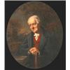 Image 1 : William Duffield - 19th Century oval oil on canvas - Study of a pensioner, stretcher inscribed, 4...