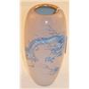Image 1 : 20th Century Japanese porcelain vase, the ovoid body decorated with a two tone blue dragon, base...