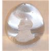 Image 1 : 19th Century clear glass paperweight with sulphide decoration depicting Robert Burns, 6cm diamete...