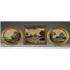Image 1 : 19th Century monochrome embroidered picture depicting a stately home, 19cm x 25cm - see Est.: £80...