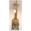 Image 1 : Pair of Victorian brass Corinthian column design cassolettes having square glazed burner compartm...
