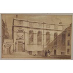 'Stationers' Hall', signed and dated 1829, 9.2cm x 14.5cm Est.: £500 - £750...