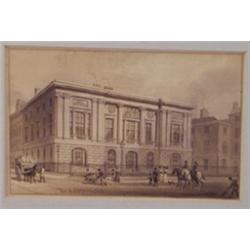 'Trinity House, Tower Hill', signed and dated 1829, 9.3cm x 14.5cm Est.: £500 - £750...