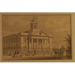 'St Mary-le-Bone Chapel, St John's Wood Road', signed, verso inscribed, 9cm x 14cm - see illustra...