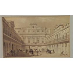 'London, Horse and Carriage Repository, signed, verso inscribed 'New Horse and Carriage Repositor...