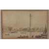 Image 1 : 'New Shot Mill, near Waterloo Bridge from the Savoy', signed and dated 1823?, verso inscribed, 9c...