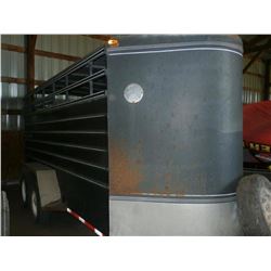 Pacesetter 14ft Tandem Axle Stock Trailer, bumper hitch, 6ft wide, good floor