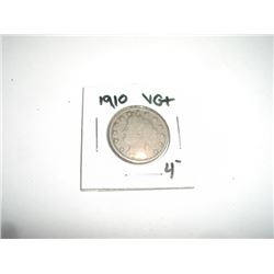 1910 Liberty "V" Nickel RFD Book Value $4+ *Nice Early VERY GOOD Grade Nickel*