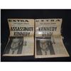Image 1 : KENNEDY JOHN F. ASSASSINATION ON COVER 2 VERSIONS OF LA TIMES NEWSPAPER DATED NOVEMBER 22ND 1963