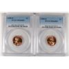 Image 1 : 1955-D & 1958-D LINCOLN CENTS, PCGS MS-66 RED