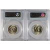 Image 2 : 2 1957 WASHINGTON QUARTERS PCGS MS-65 & 66