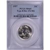 Image 1 : 1957 WASHINGTON QUARTER TYPE-B REVERSE FS-901  PCGS MS-65
