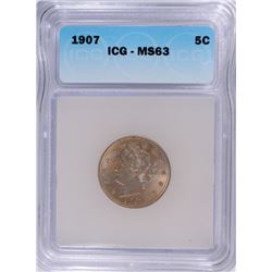 1907 LIBERTY NICKEL ICG MS-63