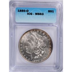 1880-O MORGAN DOLLAR ICG MS-63