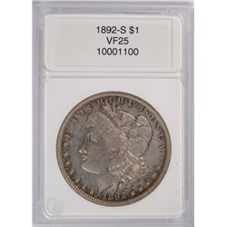 1892-S MORGAN SILVER DOLLAR, CCGS VF-25
