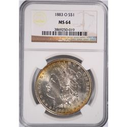 1883-O MORGAN DOLLAR NGC MS-64