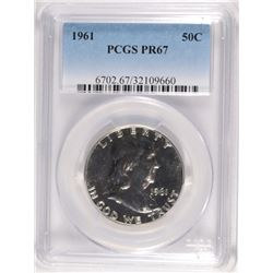 1961 FRANKLIN HALF DOLLAR, PCGS PROOF-67