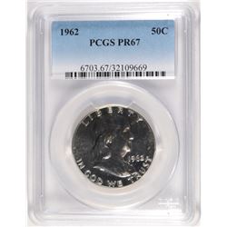 1962 FRANKLIN HALF DOLLAR, PCGS PROOF-67