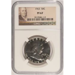 1963 FRANKLIN HALF DOLLAR, NGC PROOF-67
