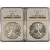 Image 1 : 2003 & 2004 AMERICAN SILVER EAGLES, NGC MS-69