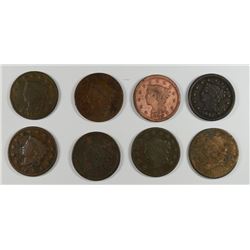 (8) LARGE CENTS (08, 20, 22, 28, 33, 38, 45, 46)