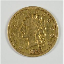 1836 $2.5 CLASSIC HEAD GOLD VF