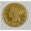 Image 1 : 1843 $5 GOLD LIBERTY
