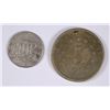 Image 2 : TYPE COINS: 1882 SHIELD NICKEL VG, 1852 THREE CENT SILVER VF-XF