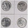 Image 2 : 4 WALKING LIBERTY HALF DOLLARS: 1945 AU58, 1944 MS62, 1942 AU, 1941 AU