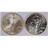 Image 1 : 1988 & 1998 AMERICAN SILVER EAGLES BU