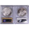 Image 2 : 2009 & 2010 AMERICAN SILVER EAGLES PCGS BU
