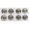Image 1 : LOT OF ( 8 ) GEM BU 1944-P SILVER WAR NICKELS  TOUGH DATE!