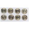 Image 2 : LOT OF ( 8 ) GEM BU 1944-P SILVER WAR NICKELS  TOUGH DATE!