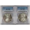Image 1 : 2002 & 2003 AMERICAN SILVER EAGLES, PCGS MS-69