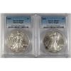 Image 1 : 2004 & 2005 AMERICAN SILVER EAGLES, PCGS MS-69
