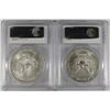 Image 2 : 2004 & 2005 AMERICAN SILVER EAGLES, PCGS MS-69
