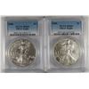 Image 1 : 2005 & 2006 AMERICAN SILVER EAGLES, PCGS MS-69