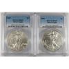 Image 1 : 2006 & 2007 AMERICAN SILVER EAGLES, PCGS MS-69