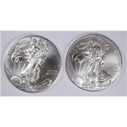 2014 & 2015 AMERICAN SILVER EAGLES  GEM BU FRESH FROM MINT TUBES