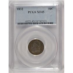 1832 CAPPED BUST DIME, PCGS XF-45