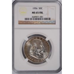 1956 FRANKLIN HALF DOLLAR, NGC MS-65 FBL  GORGEOUS
