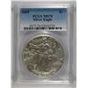 Image 1 : 2005 AMERICAN SILVER EAGLE, PCGS MS-70 RARE LISTS IN PCGS PRICE GUIDE AT $700.00