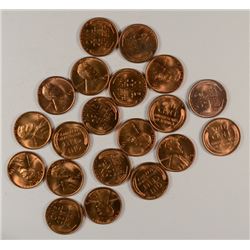 (21) 1939-D LINCOLN CENTS CH BU