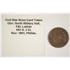 Image 1 : 1863 CIVIL WAR TOKEN (STORE CARD) (NORTH MILTIARY HALL, F&L LADNER) G/VG