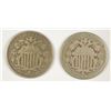 Image 1 : 1868 & 1869 SHIELD NICKELS
