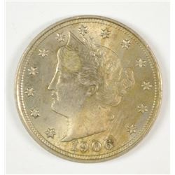 1906 V-NICKEL AU/BU (NICE ORGINAL COIN)